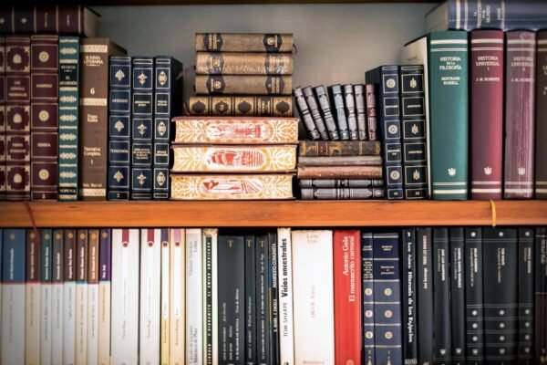 Boeken gesorteerd op boekenplanken