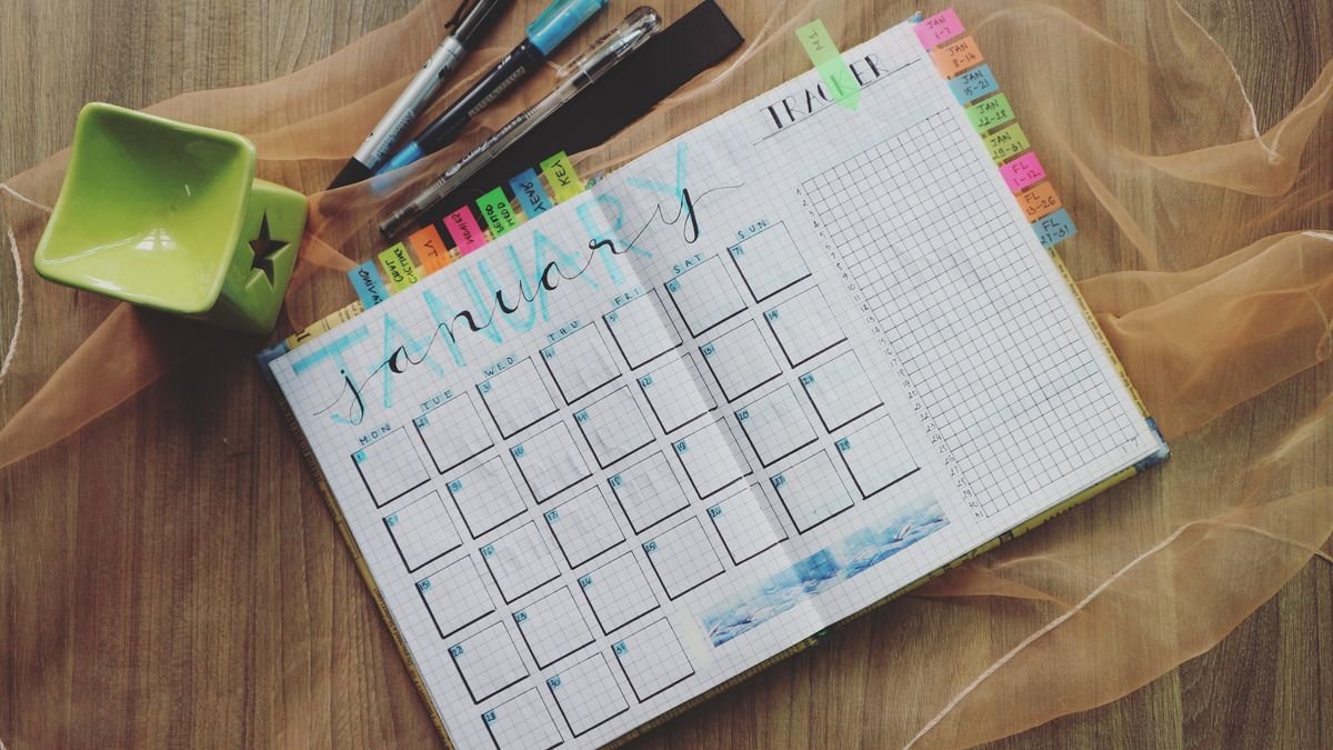 Planner met schrijfmateriaal